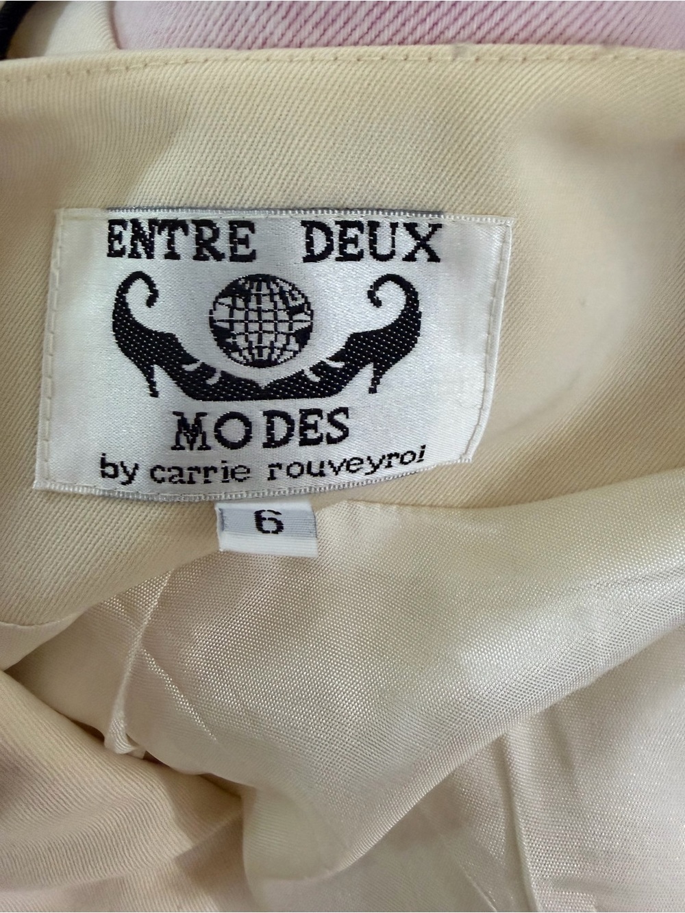Entre Deux Modes by Carrie Rouveyrol Women’s Cropped Blazer Jacket Ivory Size 6 - Picture 5 of 8
